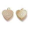 Brass Micro Pave Cubic Zirconia Pendants ZIRC-F116-06-G-2