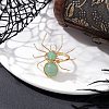 Natural Green Aventurine Beaded Finger Rings RJEW-TA00210-02-1