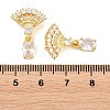 Brass Micro Pave Cubic Zirconia Pendants KK-K340-53G-04-3