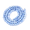 Anti-Tarnish Electroplate Glass Beads Strands EGLA-ZX010-4mm-09-4