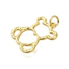 Hollow Bear Rack Plating Brass Pendants KK-I716-04G-2