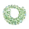 Electroplate Transparent Glass Beads Strands EGLA-N022-04A-D11-2