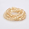 Half Rainbow Plated Glass Faceted Cube Beads Strands GLAA-A031-4mm-HR05-2