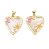 Brass Enamel Pendants KK-S526-52G-1