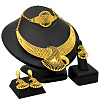 Alloy Pendant Necklaces & Stud Dangle Earrings & Rings & Link Bracelets Sets WG80561-13-1