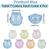 28Pcs 7 Colors Luminous Acrylic Beads OACR-PA0002-07-2