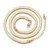 Brass Herringbone Chains Necklaces X-KK-T062-67G-3