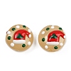 Christmas Handmade Lampwork Enamel Beads LAMP-C020-03-3