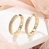 Rack Plating Brass Clear Cubic Zirconia Hoop Earrings EJEW-M090-01G-06-1