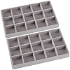 15 Grids Rectangle Wood Covered with Velvet Jewelry Trinket Display Trays AJEW-WH20054-062G-02-1