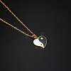 304 Stainless Steel Enamel Yin Yang Pendant Necklaces for Women VV9279-2-4