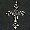 Stylish Alloy Rhinestone Cross Pendant Necklaces IL1891-2