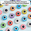 ARRICRAFT 30Pcs Transparent Evil Eye Resin Pendants FIND-AR0003-04-4