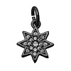 Brass Micro Pave Clear Cubic Zirconia Charms KK-T030-LA844-4X3-1