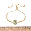 Brass Micro Pave Cubic Zirconia Slider Bracelets KK-H279-14G-01-5