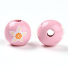 Easter Theme Printed Wood Beads WOOD-T032-22U-2