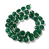 Natural Green Onyx Agate(Dyed & Heated) Beads Strands G-B153-A04-3