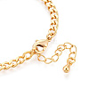 Brass Curb Chain Bracelets for Women BJEW-N032-08A-G-3