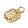 Real 18K Gold Plated Brass Micro Pave Clear Cubic Zirconia Pendants KK-L216-002G-B-2