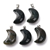 Natural Moss Agate Pendants G-F820-02L-12-1