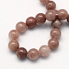 Natural Purple Aventurine Round Beads Strands G-S149-6mm-2