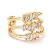 Three Line Cubic Zirconia Cuff Ring LS-RJEW-E170-02G-2