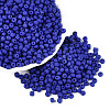 Frosted Opaque 6/0 Glass Seed Beads SEED-R029-4mm-A09-1
