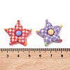 Tartan Pattern Opaque Resin Cabochons CRES-A061-01A-4