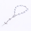 Pearlized Glass Beads Anklets AJEW-AN00212-2