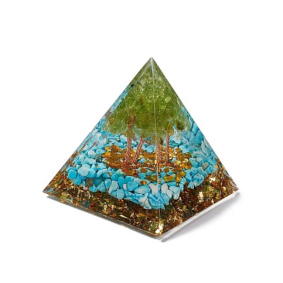 Orgonite Pyramid Resin Display Decorations DJEW-I017-01C-1