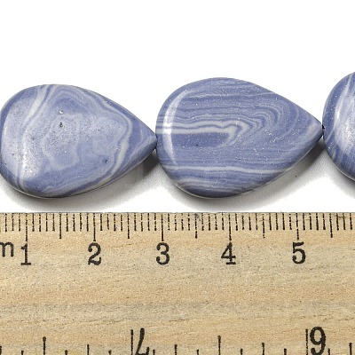 Synthetic Blue Lace Agate Beads Strands G-B071-G02-01-1