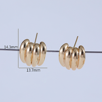 Banana Brass Stud Earrings GV0616-1