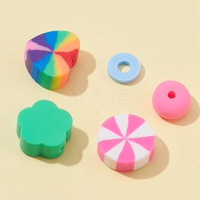 Handmade Polymer Clay Beads Strands CLAY-FS0001-09-1