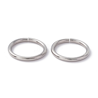 Non-Tarnish 304 Stainless Steel Open Jump Rings STAS-C040-01G-P-1