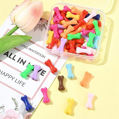 50Pcs UV Plating Acrylic Beads PACR-FS0001-09-1