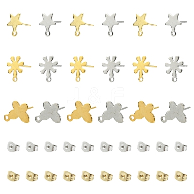 304 & 201 Stainless Steel Stud Earring Findings STAS-YW0011-14-1