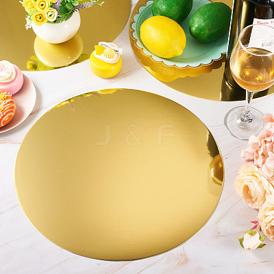 Disposable Round Paper Placemat AJEW-TAC0030-036B-1