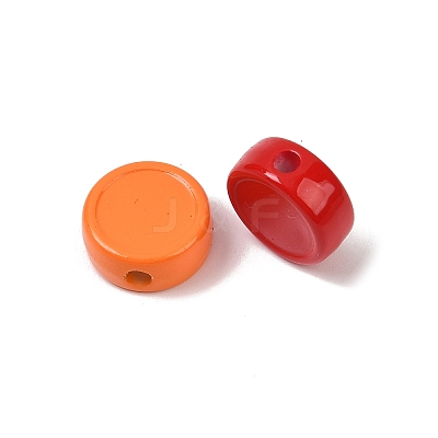 Baking Paint Opaque Acrylic Beads OACR-F014-06-1