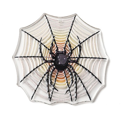 Spider Web Acrylic Pendants OACR-S144-01-1