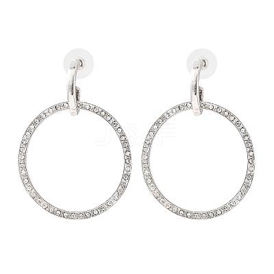 Alloy & Crystal Rhinestone Dangle Stud Earrings EJEW-G467-01P-01-1