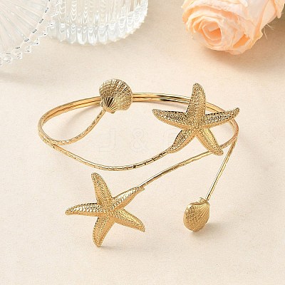 304 Stainless Steel Open Upper Arm Cuff Bangles for Women SA-CBA2C9D-06A-1