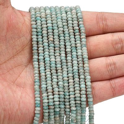 Natural Amazonite Beads Strands G-L635-A35-4x2mm-1