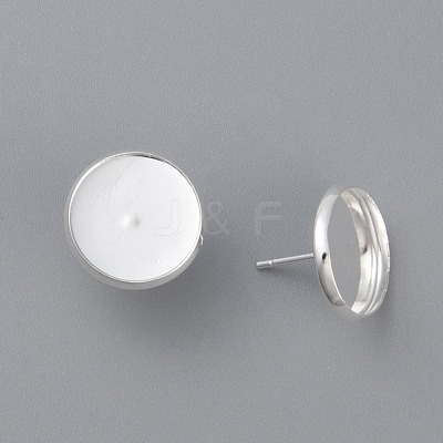 304 Stainless Steel Stud Earring Settings STAS-K131-E-01S-1