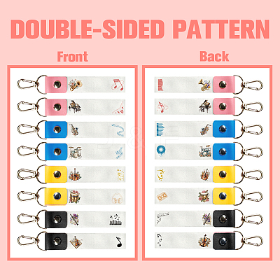 PU Leather & Cotton Name Marker Keychain AJEW-WH0514-038-1