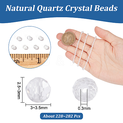 2 Strands Natural Quartz Crystal Beads Strands G-NB0005-04-1