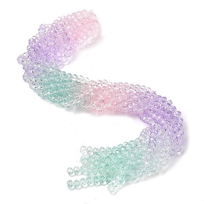 Transparent Painted Glass Beads Strands X1-DGLA-A034-T8mm-A23-1