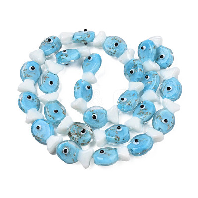 Handmade Lampwork Beads Strands LAMP-N021-41-B02-1
