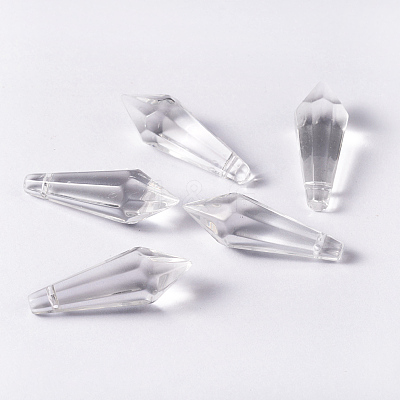 Faceted Glass Pendants X-GD14x37mmC01-1