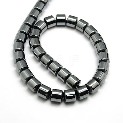 Grade AA Non-magnetic Synthetic Hematite Column Beads Strands G-F161-06E-1