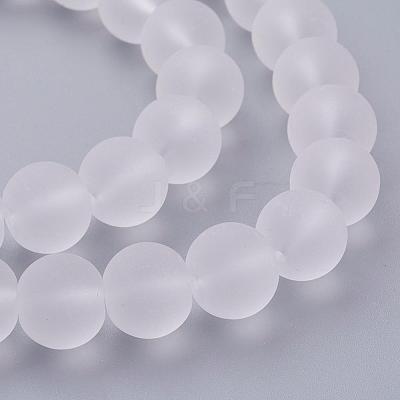 Baking Paint Transparent Glass Bead Strands GLAA-S031-12mm-13-1